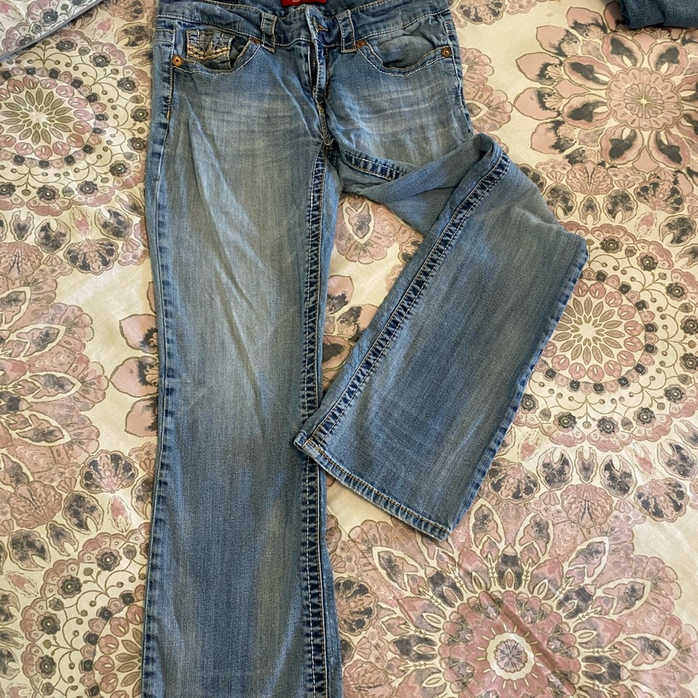 Classic Seven7 jeans embroidered pockets 8P RARE